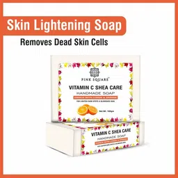 Pink Square Set Of 4 Vitamin C Shea Care Handmade Soap With Avocado - 100 g Each image 5