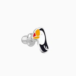 GIVA Kids 925 Silver Rhodium-Plated Angry Bird Studs image 4
