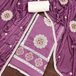 MANVAA Embroidered Unstitched Dress Material-picture-29