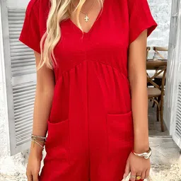 StyleCast Women V-Neck Playsuit With Strap Detail-picture-42