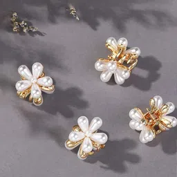 Axpro Women Set of 4 Pearls Claw Clip-picture-18