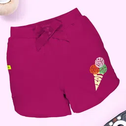 KiddoPanti Girls Printed Hot Pants Shorts-image-81