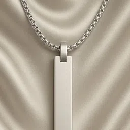 MEENAZ Silver-Plated Triangular Pendants with Chains-picture-27