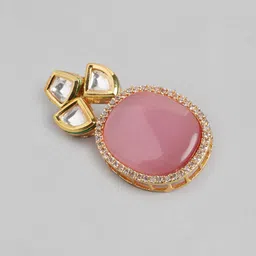 Anouk Gold-Plated Kundan Oval Drop Earrings image 4