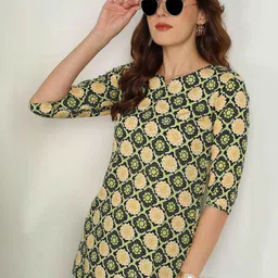 Moda Rapido Women Polyester Straight Kurtis-image-32