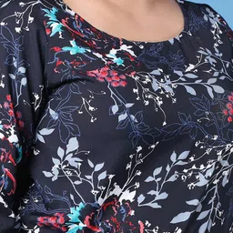 theRebelinme Floral Print Crepe Crop Top image 2