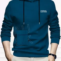 AUSK Men Printed Hooded Pockets T-shirt-image-47