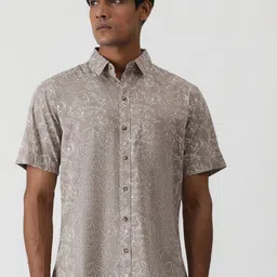 Greenfibre Men Slim Fit Opaque Printed Casual Shirt-image-93