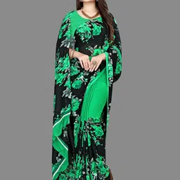 Moda Rapido Floral Poly Georgette Saree image 2