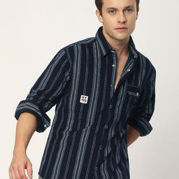 Beyoung Men Opaque Striped Casual Shirt-picture-21