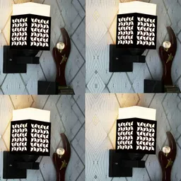 Gojeeva Brown Wood Square Wall Lamps-picture-37