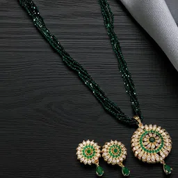 Opal Touch Gold-Plated Kundan Studded & Beaded Jewellery Set image 2