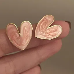 FIMBUL Heart Shaped Studs Earrings image 5