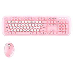 iGear KeyBee Pro Wireless Keyboard & Mouse Combo (104 Keys, 1600 DPI Adjustable, Removable Key Caps, Pink)-picture-23