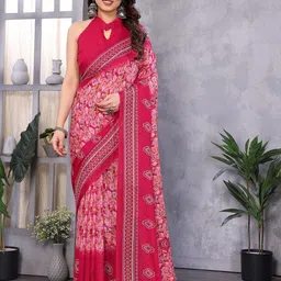Ambuja International Floral Printed Saree image 1