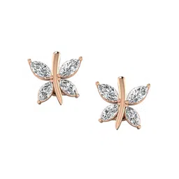 SHINE ETERNAL 18 Kt Gold Lab Grown Ethereal Butterfly Diamond Earrings - 2.186 g-picture-14