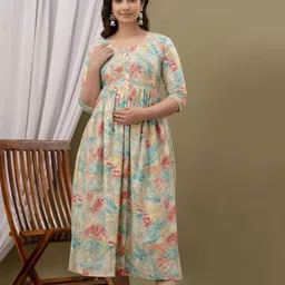 CORSICA Floral Print Maternity Maxi Dress-picture-31