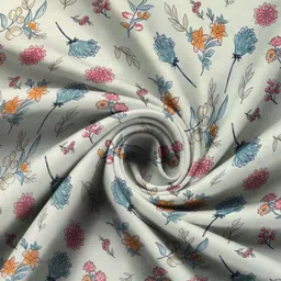 WEAVE AND DECOR White & Grey Printed Pure Cotton 300 TC Queen Bedsheet Set 2.28 x 2.28 m image 3