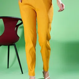Fashion2wear Women Original Slim Fit High-Rise Easy Wash Trousers-image-23