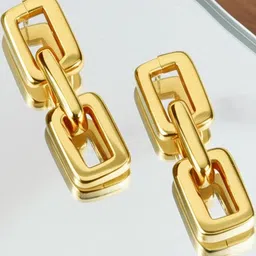 Vembley Gold-Plated Alloy Drop Earrings image 2