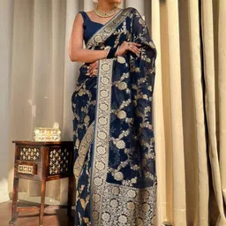 Moda Rapido Floral Zari Art Silk Heavy Work Banarasi Saree-picture-32