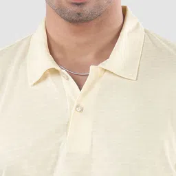 Beyoung Geometric Self Design Polo Collar T-shirt image 3