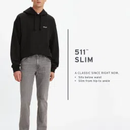levi's Men's 511 Blue Slim Fit Mid Rise Jeans image 2