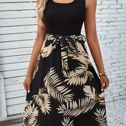 StyleCast Printed Fit & Flare Midi Dress image 5