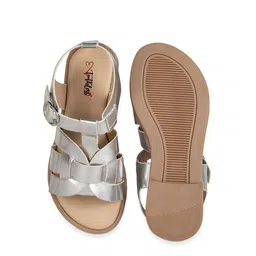 toothless Girls Printed Open Toe Flats with Buckles image 4