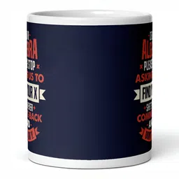 Mr UVD White Typography Printed Matte Ceramic Mug-350ml image 5