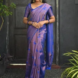 Moda Rapido Ethnic Motifs Zari Silk Blend Handloom Banarasi Saree-picture-37