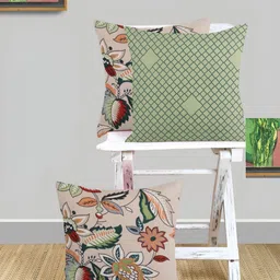 IVAZA Multicoloured Set of 3 Square Cushion Covers-image-5