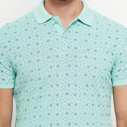OGEN Men Printed Polo Collar Pockets T-shirt image 4