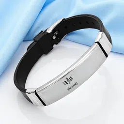 M Men Style Men Silver-Plated Cuff Bracelet-image-27