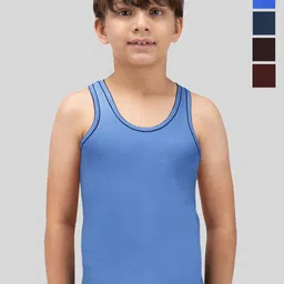 AMUL COMFY Boys 5Pcs Assorted Cotton Basic Vest-picture-23