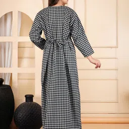 MAYA PRINT Checked Maxi Nightdress image 3