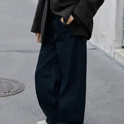 MANGO Women Pure Cotton Mid-Rise Barrel Fit Jeans-picture-17