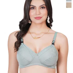 Liigne Pack Of 5 Full Coverage Cotton Maternity Bra-picture-11