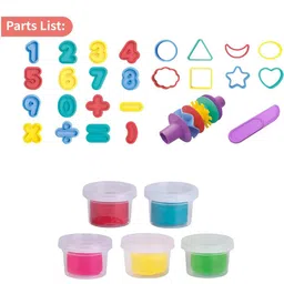 Kidology 31 Pieces Play Dough Tool Kit Puzzles Activity Toys and Games image 2