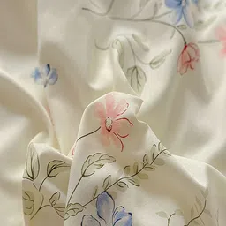 JC HOME Green & Cream Floral Printed AC Room Single Bedding Set image 5