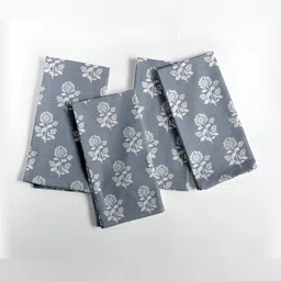 Vargottam 12 Piece Grey & White Printed Cotton Table Napkins-image-20