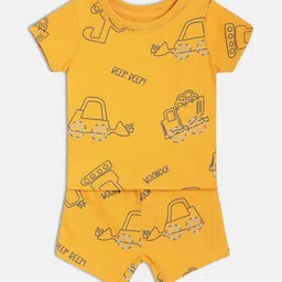 MINI KLUB Boys Printed Round Neck Pure Cotton T-shirt With Shorts-image-30