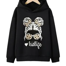 KEESOR Girls Printed Hooded Sweatshirt-picture-19