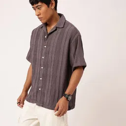WROGN Unique Touch Pleated Textured Seersucker Oversized Shirt image 2