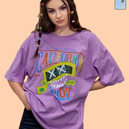 Metronaut Women Pack of 2 Typography Printed Round Neck Cotton Oversized T-shirts-image-66