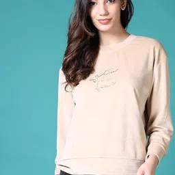 V-Mart Women Cotton Printed Round Neck Long Sleeves Sweatshirt-image-43