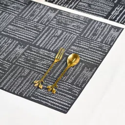 MARKET99 Black 6 Pieces Rectangular Table Placemats image 2