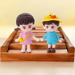 Flenzy Purple Cute Little Hat Boy And Girl Miniature Figurine Showpiece-image-52