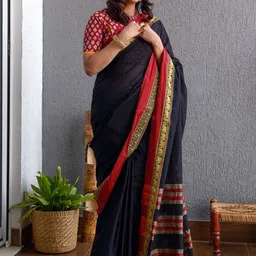 Weaves of Tradition Pure Cotton Narayan Peth Saree-image-51