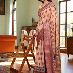 GULKEE FAB Floral Zari Saree image 4